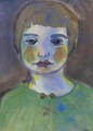 Bildnis Einer Frau In Gruner Bluse (Portrait Of A Woman In A Green Blouse) - Emil Nolde
