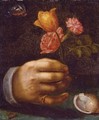A Hand Holding A Bouquet Of Flowers - Dutch School
