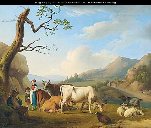 A Peasant Family With Cattle - Louis Léopold Boilly