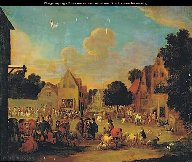 View Of A Market - (after) Pieter Bout