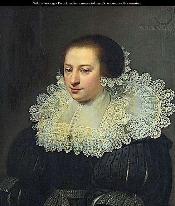 Portrait Of A Lady With Lace Collar And Cap - (after) Anthony Van Ravesteyn