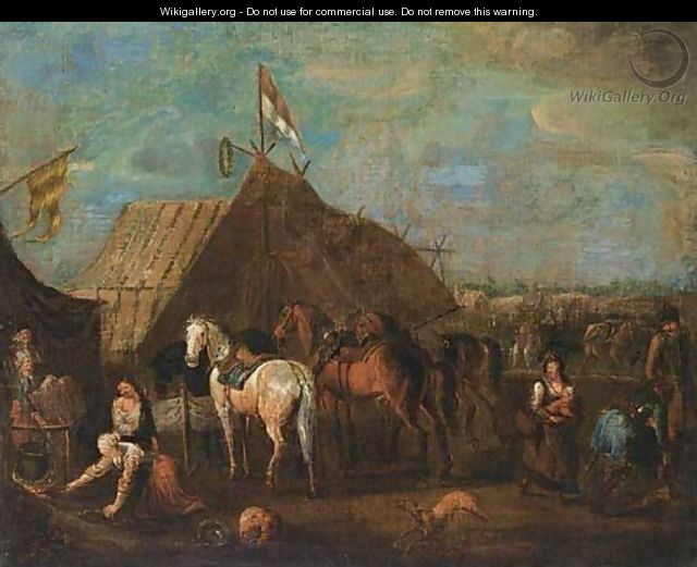 Military Encampment - Pieter van Bloemen