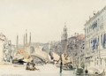 The Grand Canal, Venice, Looking Towards The Rialto Bridge 2 - William Callow