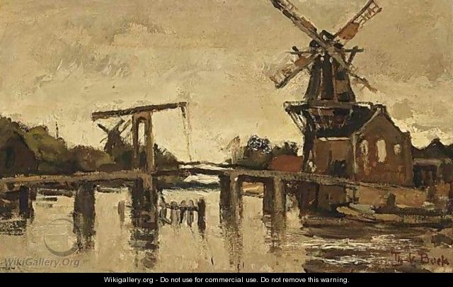 Draw Bridge With Windmill De Adriaan, Haarlem - Theophile De Bock