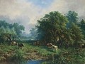 Cattle In A Landscape - German School