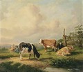 Cows In A Landscape - Hendrikus van den Sande Bakhuyzen