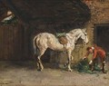 Preparing For A Ride - Cornelis Schermer