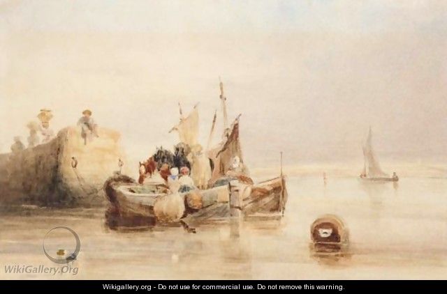 Loading The Boats In Liverpool Harbour - Samuel Austin