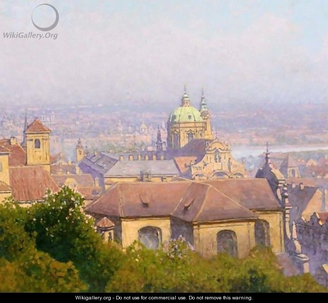 View Of Prague - Heinrich Tomec