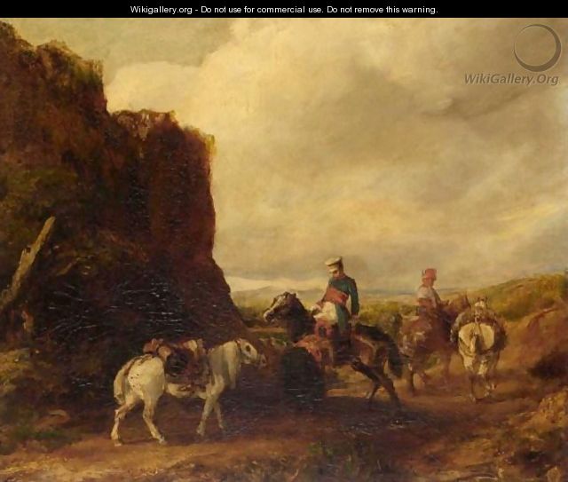 Horsemen In A Landscape - (after) Eugene Fromentin