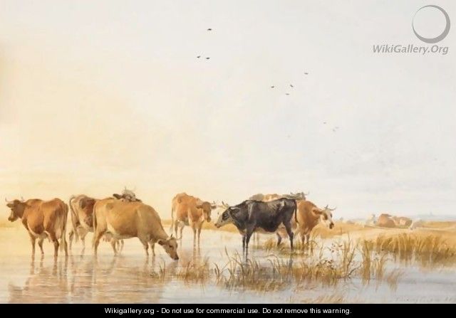 Cattle Watering 3 - Thomas Sidney Cooper