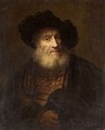 Portrait Of An Elderly Gentleman In Oriental Dress, Half Length - (after) Harmenszoon Van Rijn Rembrandt
