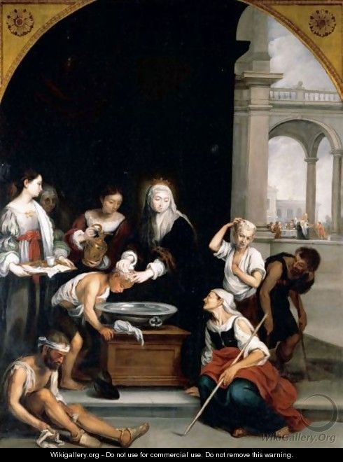 Saint Elizabeth Curing The Sick - (after) Murillo, Bartolome Esteban