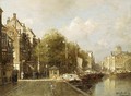 A Busy Quay In Rotterdam - Johannes Christiaan Karel Klinkenberg