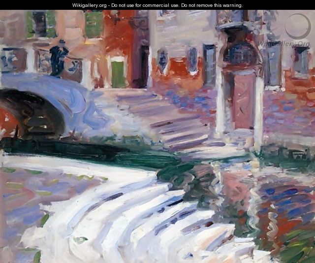 The Steps To The Canal, Venice - Francis Campbell Boileau Cadell