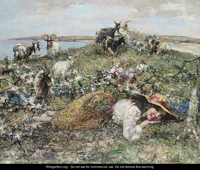 The Little Goat Herd - Edward Atkinson Hornel