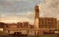 Venice, A View Of San Geremia On The Cannaregio Canal. - (after) (Giovanni Antonio Canal) Canaletto