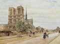 Notre Dame De Paris Et Marchande De Fleurs - Marie Francois Firmin-Girard