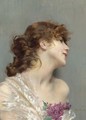 Portrait Of A Lady With Lilacs - Giovanni Boldini