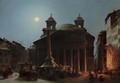 The Pantheon By Moonlight - Ippolito Caffi