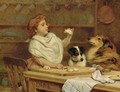 The Litte Baker With Her Two Assistants - Charles Burton Barber