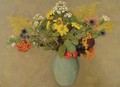 Fleurs Dans Un Vase Vert - Odilon Redon