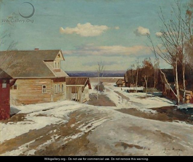 Town View, Winter - Andrei Nikolaevich Shilder