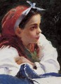 Portrait Of A Young Girl - Aleksandr Vladimirovich Makovsky