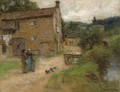 The Farmyard - Leon Augustin Lhermitte