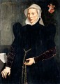 Portrait Of A Lady, Three-Quarter Length, Wearing Black And Holding A Gold Chain - Flemish School