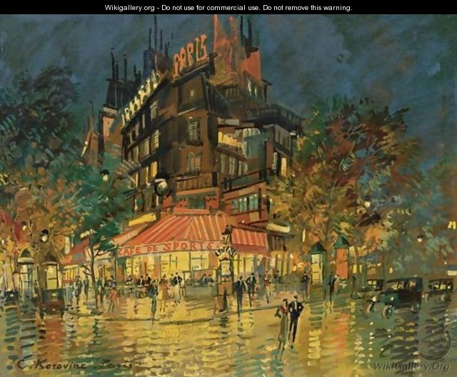 Cafe Des Sports, Paris - Konstantin Alexeievitch Korovin