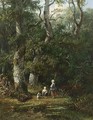 Wood Gatherers Resting - Anthonie Jacobus Van Wijngaerdt