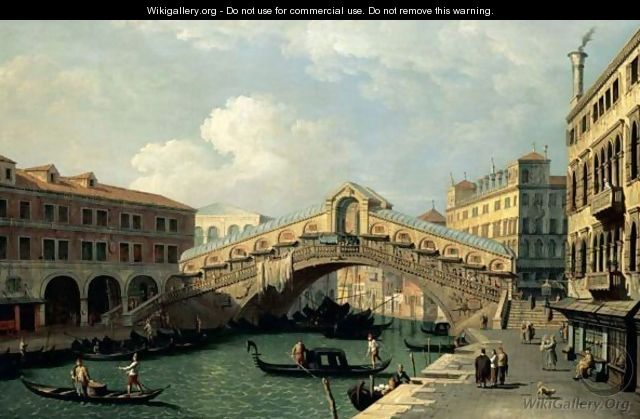 Venice, A View Of The Rialto Bridge - (after) (Giovanni Antonio Canal) Canaletto
