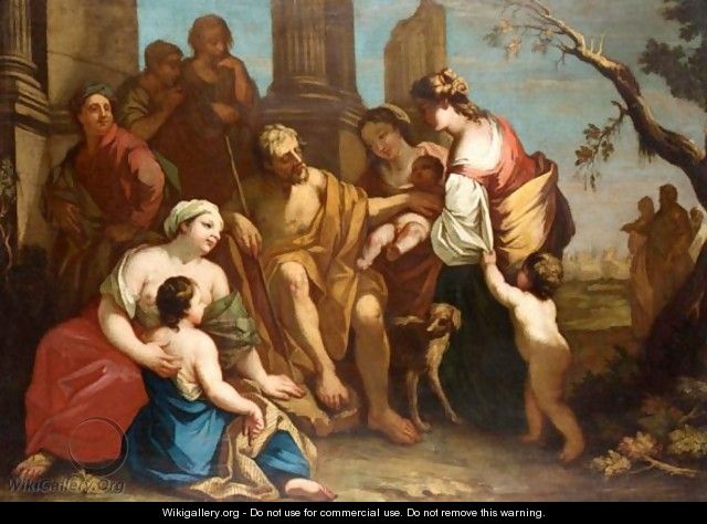 Narcissus And The Blind Tiresia With A Nymph - Venetian School