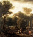 Italianate Landscape With Figures Beside Ruins - (after) Jan Frans Van Orizzonte (see Bloemen)