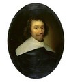 Portrait Of A Gentleman, Half Length, Wearing A Black Tunic - Cornelius Janssens van Ceulen