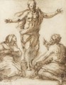 Christ Appearing Between The Madonna And St. John The Baptist - Giorgio Vasari