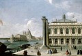 Venice, A View Of The Piazzetta Looking Towards Santa Maria Della Salute - Venetian School