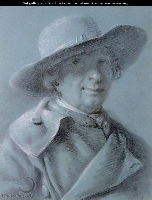 Portrait Of A Man In A Hat, Head And Shoulders - Joseph Ducreux