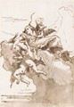 A Female Figure In The Clouds, Surrounded By Putti With A Bow And Quivers Of Arrows - Giovanni Domenico Tiepolo