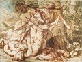 Hercules Wrestling Antaeus - (after) Giovanni Benedetto Castiglione