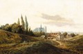 Landscape With Cathedral Beyond - Frank Buchser