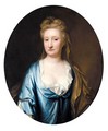 Portrait Of Mrs Mostyn, Half Length, Wearing A Blue Silk Dress And A Gold Veil - (after) Dahl, Michael