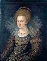 Portrait Of Barbara Sophia, Princess Of Wurtemburg (1584-1636), Half Length, In A Richly Embroidered And Bejewelled Dress - (after) Hans Von Aachen