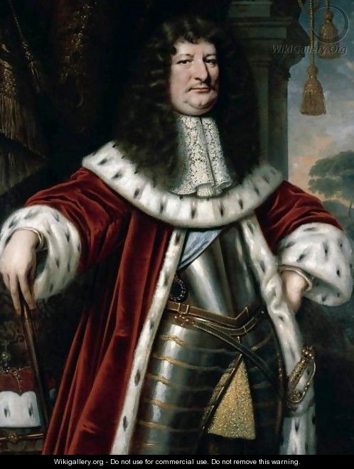 Portrait Of Friedrich Wilhelm, Elector Of Brandenburg (1620-1688), Three-Quarter Length Standing, Wearing Armour, Robes And Holding A Baton - Pieter Nason