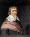 Portrait Of Edward Cecil, Viscount Wimbledon Aged 59, Half Length, Wearing Armour, A White Lace Ruff, And A Red Sash - (after) Michiel Jansz. Van Mierevelt