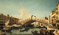 Venice, A View Of The Rialto Bridge - (after) Bernardo Bellotto (Canaletto)