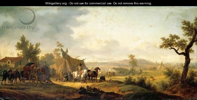 A Military Encampment In A Landscape - Joseph Swebach-Desfontaines