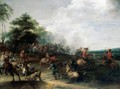 Landscape With A Cavalry Engagement At The Edge Of A Wood - Pieter Snayers