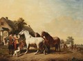 The Inspection At The Horse Fair. - Edmond Jean Baptiste Tschaggeny